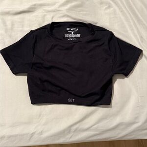 SET Active Black Form Crop